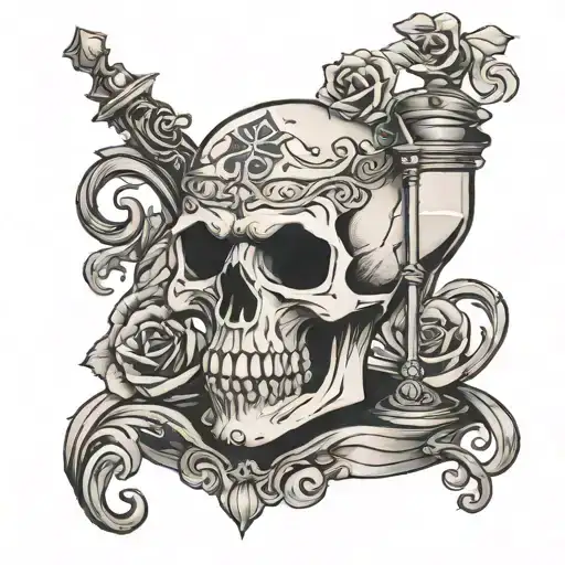 Skull Hourglass