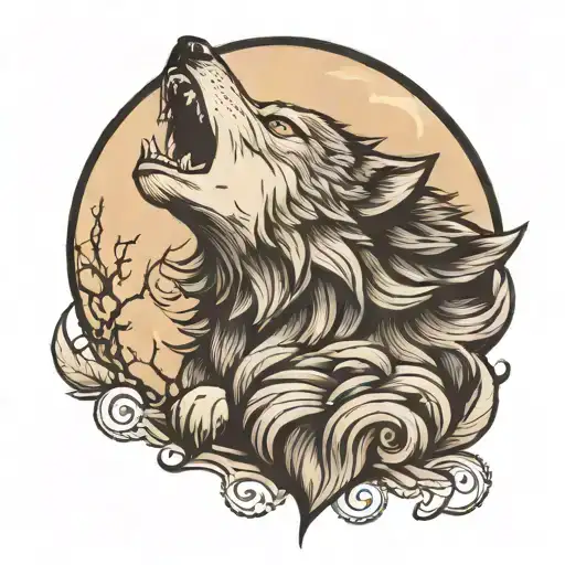 Wolf Howling At The Moon