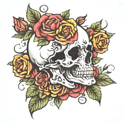 Skull And Roses
