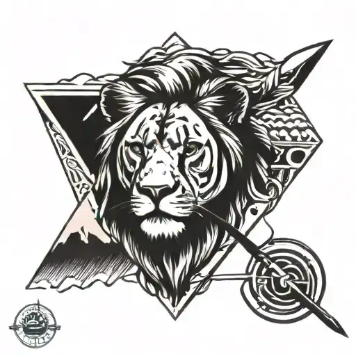 Lioness Arrow Mountain With Sun