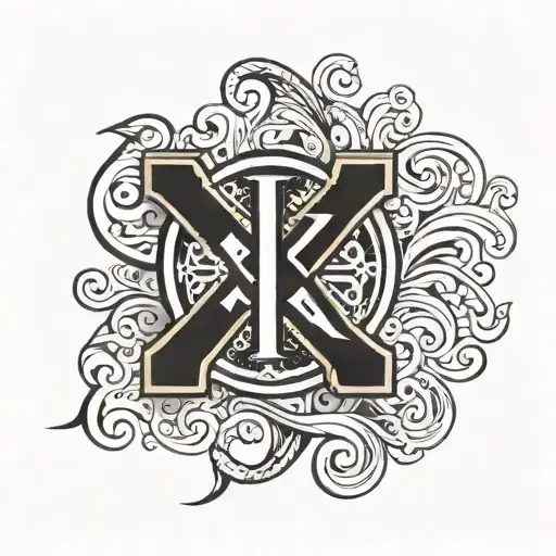 Waves Chi Rho Symbol Combined Together