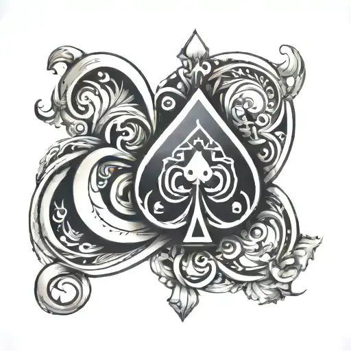 Ace Of Spades With An Infinity Symbol Intertwined