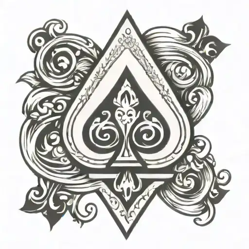 Ace Of Spades With An Infinity Symbol Intertwined