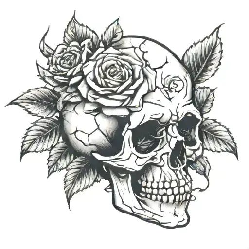 Rose Bloom Skull