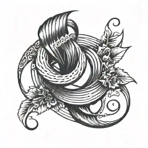Slinky Black Tattoo Design