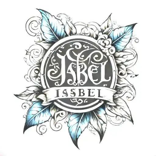 The Word 'Isabel' Written Around A Circle Shape