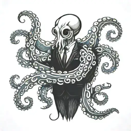 Octopus Wearing Black Suit