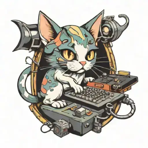 A Cat Playing Computer Games