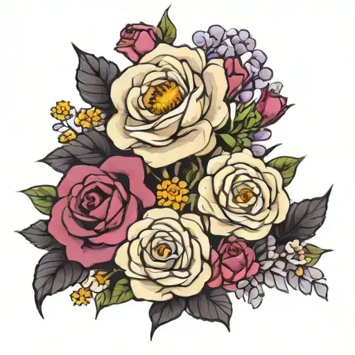 Roses Daisy Flowers Lavender Flower