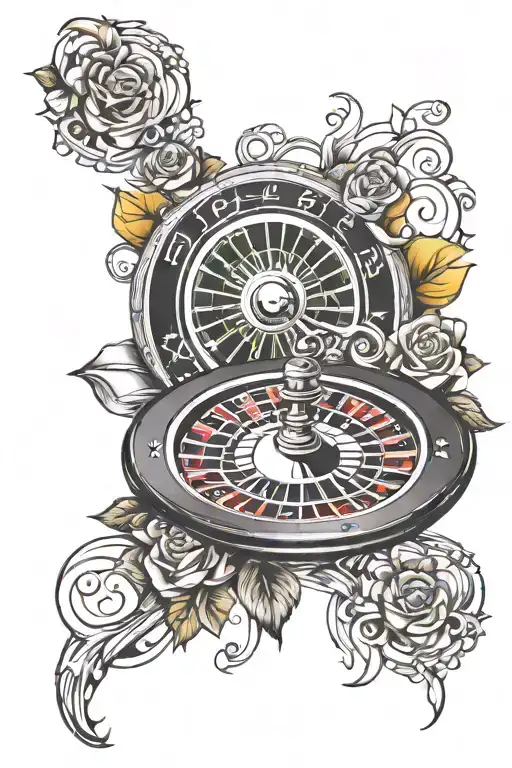 Roulette Sleeve Tattoo Design
