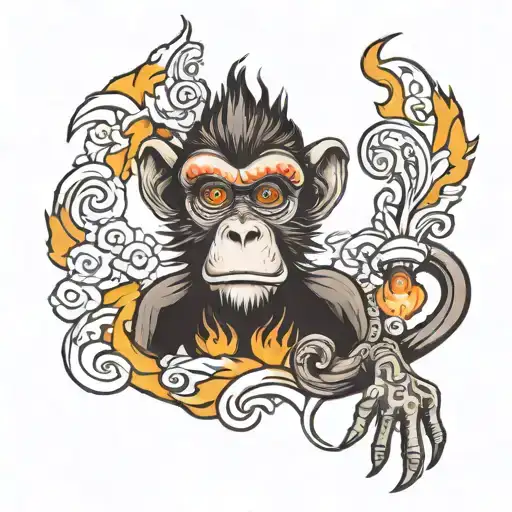 Monkey With Fire Eyes