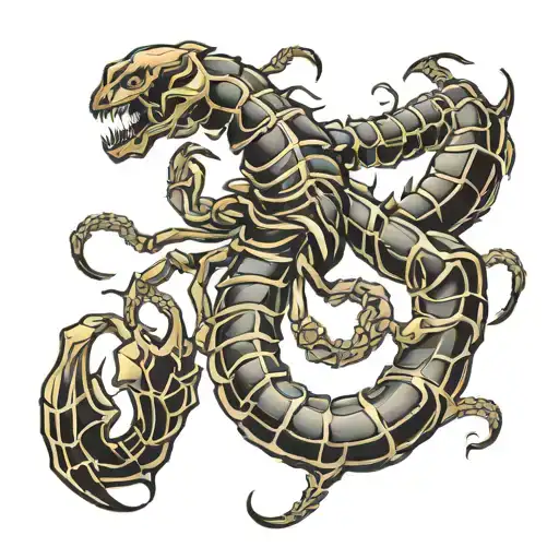 Scorpion With Smoke Rising