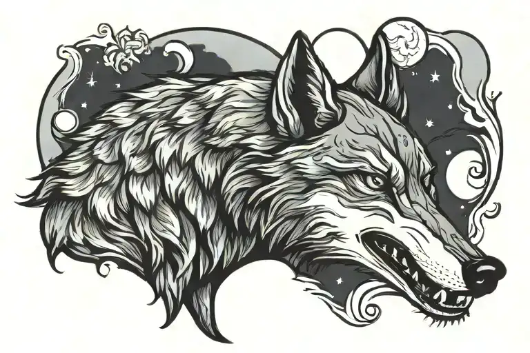 Wolf Howling At The Moon