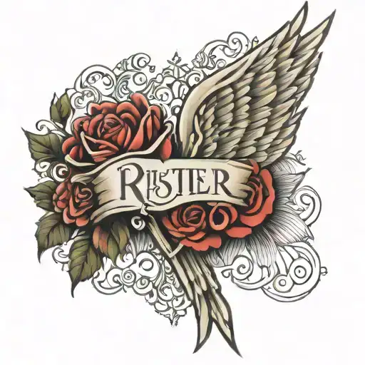 Rip To My Sister Kirsty Angel Wing