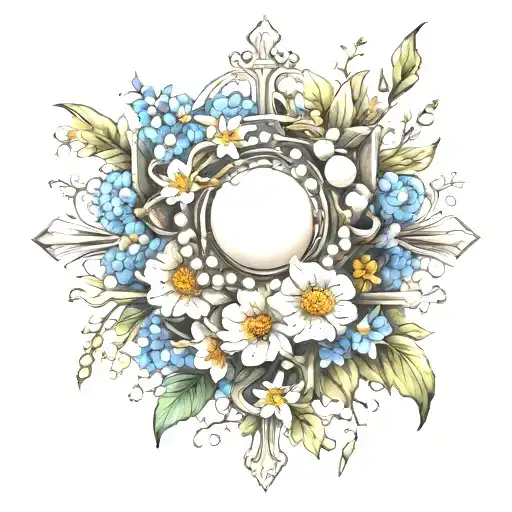 Wild Flowers And Pearl Rosary Wrapped