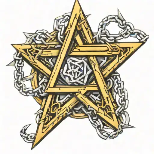 Star Of David Chain Wrapped