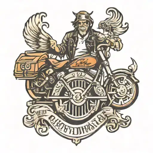 Harley Davidson Blank Logo Dad In Old English