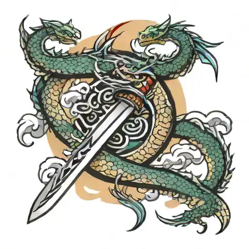 Dragon Katana Moon