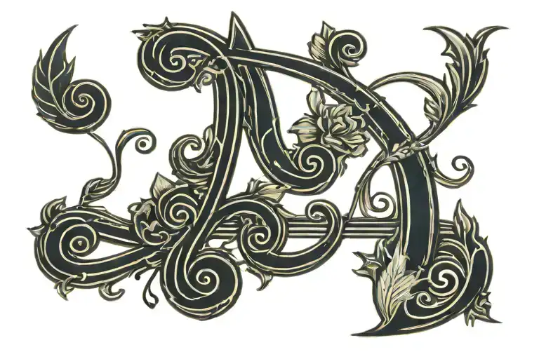 Musical Note With An Initial Of My Name Alex That Is Small And Black And 8Cm Long