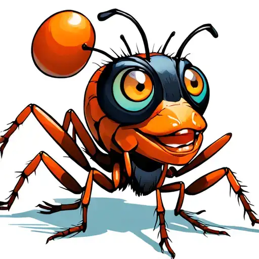 Cartoon Like Ants With Big Eyes