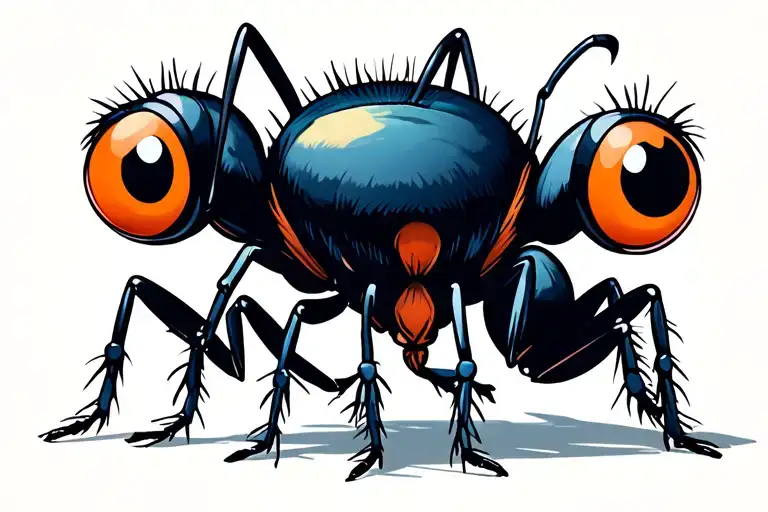 Cartoon Like Ants With Big Eyes