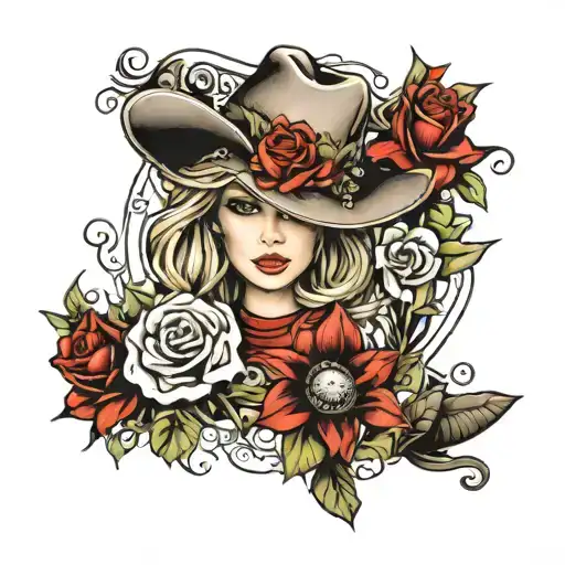 Taylor Swift Lyric Drawing With A Cowboy Flair