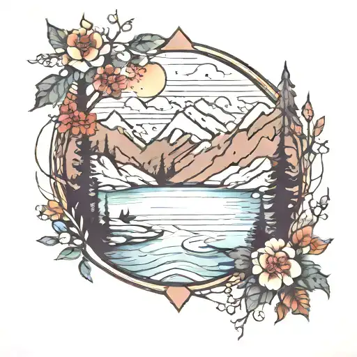 Mountains Lakes Nature