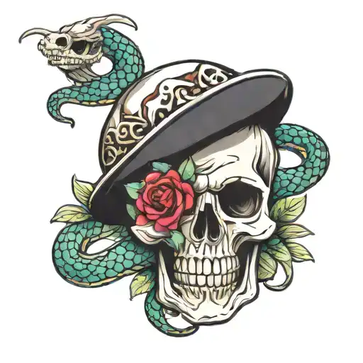 Skull And Snake