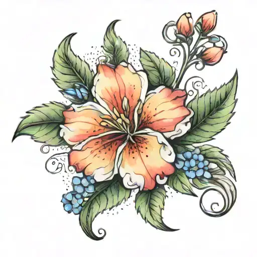 April Birth Flower Water Color