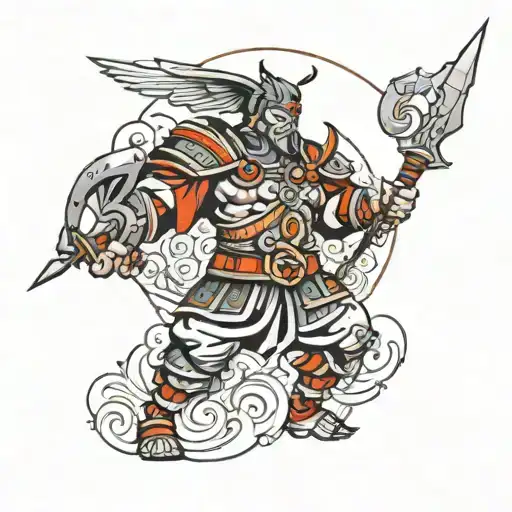 Warrior Defending Family