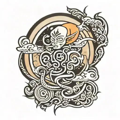 Avatar The Last Airbender Sleeve With Element Symbol