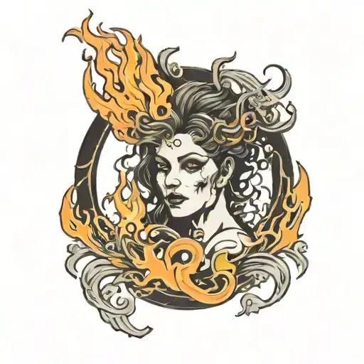 Another In The Fire With Words In A Flame