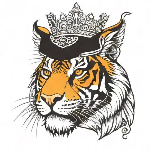 Tiger With Crown