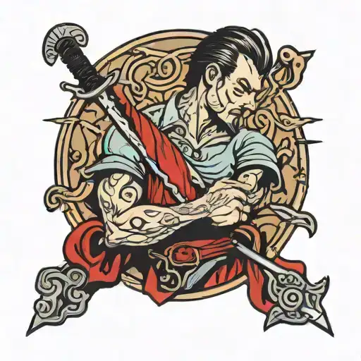 Man With Sword Piercing