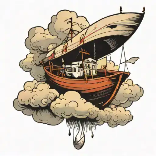 Cloud With A Boat On Top
