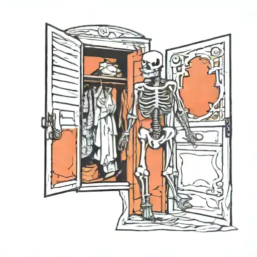 Skeleton Walking Out Of A Closet
