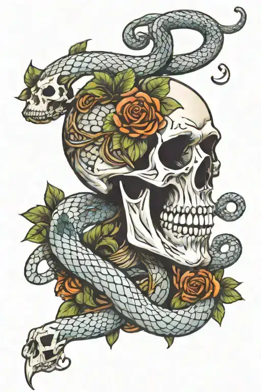 Skull And Snake Wrapped