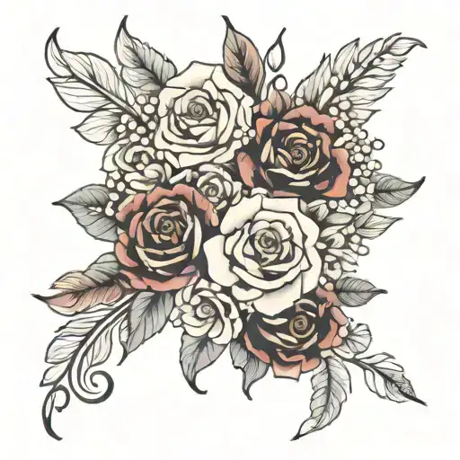 January And Junly Birth Flowe Bouquet Made