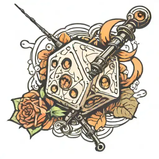 Dice And Fishing Rod Casting