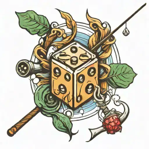 Dice And Fishing Rod