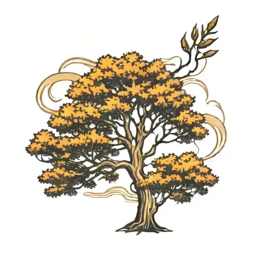 Single Line Cedar Tree