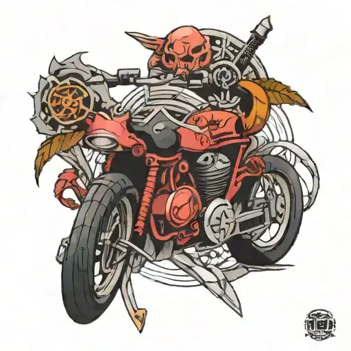 Bike And Sword Intertwined