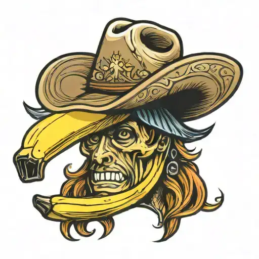 Banana Wearing Cowboy Hat