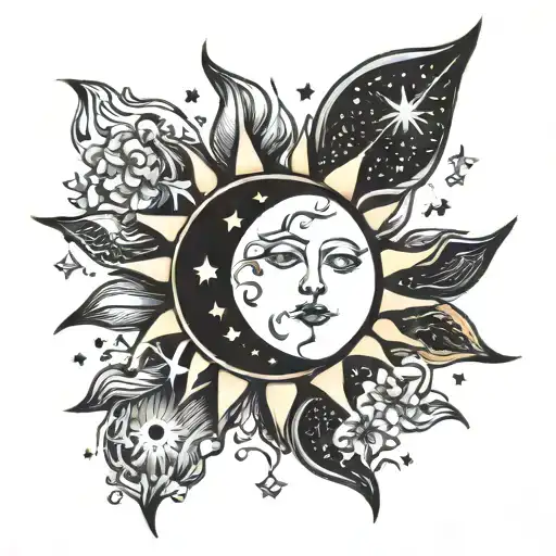 Sun And Moon And Stars
