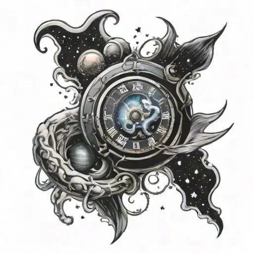 A Black Hole In Space Time Clock