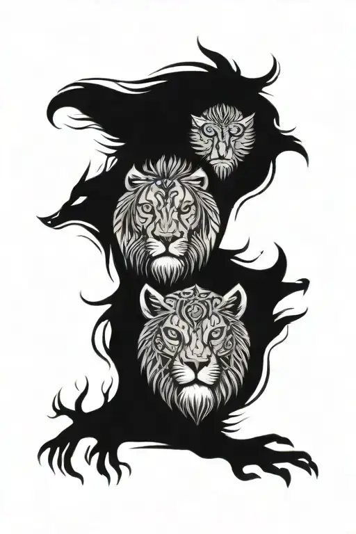 A Lion The Eyes Of An Owl And A Wolf In A