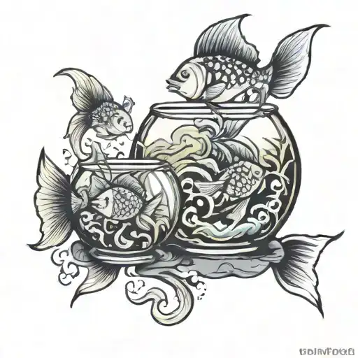 Fish Bowl With Fish Heaven Vs Hell