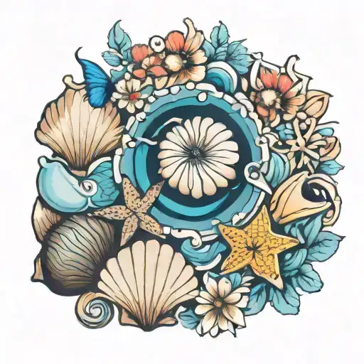 Flower Ocean Beach Shells