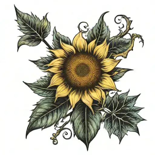 Sunflower Where Leaves Are Name Karizma And Alan Root Name Trine