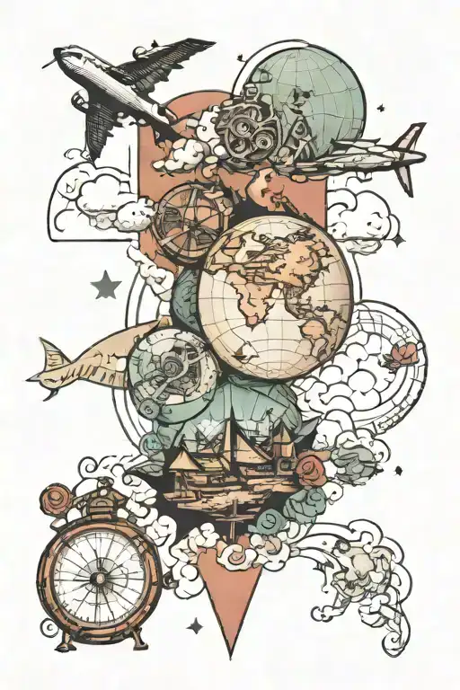 Travel Tattoo With The World